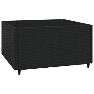 Set Divani da Giardino 4 pz con Cuscini Nero in Polyrattan 319799