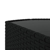 Set Divani da Giardino 3 pz con Cuscini Nero in Polyrattan 319807