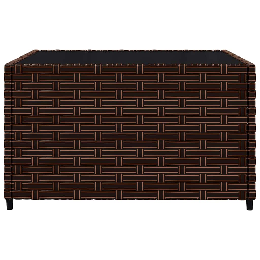 Set Mobili da Giardino 3 pz con Cuscini in Polyrattan Marrone