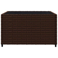 Set Mobili da Giardino 3 pz con Cuscini in Polyrattan Marrone