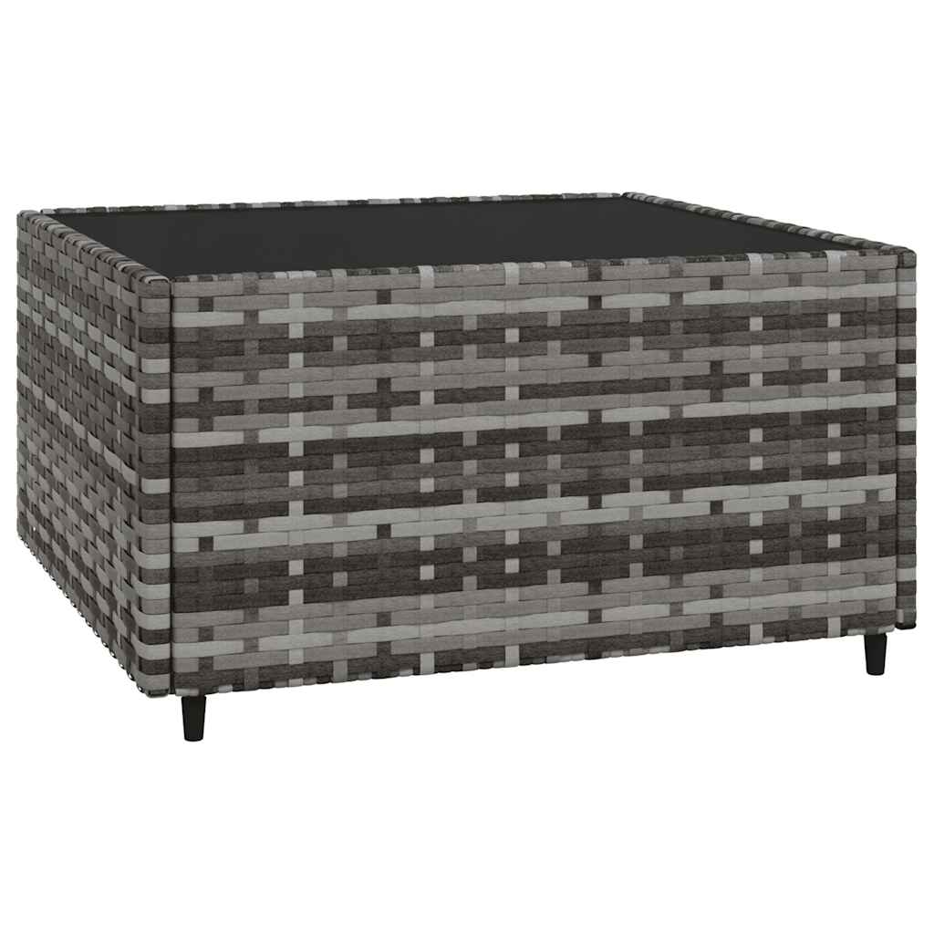 Set Divani da Giardino 3 pz con Cuscini in Polyrattan Grigio 319851