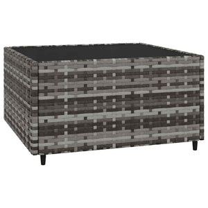 Set Divani da Giardino 3 pz con Cuscini in Polyrattan Grigio 319851
