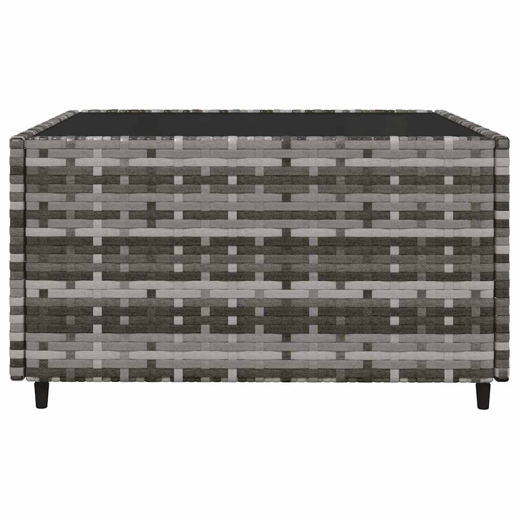 Set Divani da Giardino 3 pz con Cuscini in Polyrattan Grigio 319851