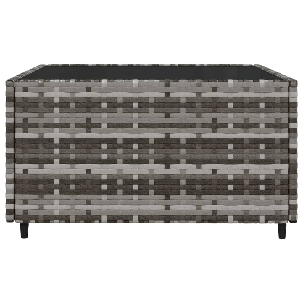 Set Divani da Giardino 3 pz con Cuscini in Polyrattan Grigio 319851