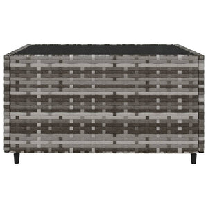 Set Divani da Giardino 3 pz con Cuscini in Polyrattan Grigio 319851
