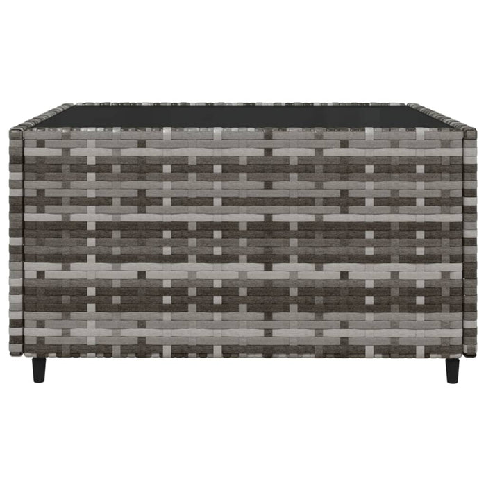 Set Divani da Giardino 3 pz con Cuscini in Polyrattan Grigio 319851