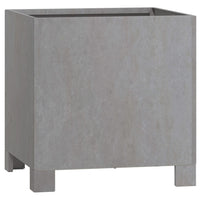 Vassoio fioriera aiuola rialzata piante fiori terrazza giardino con piedini arrugginiti 32 x 30 x 33 cm acciaio corten marrone 02_0038178