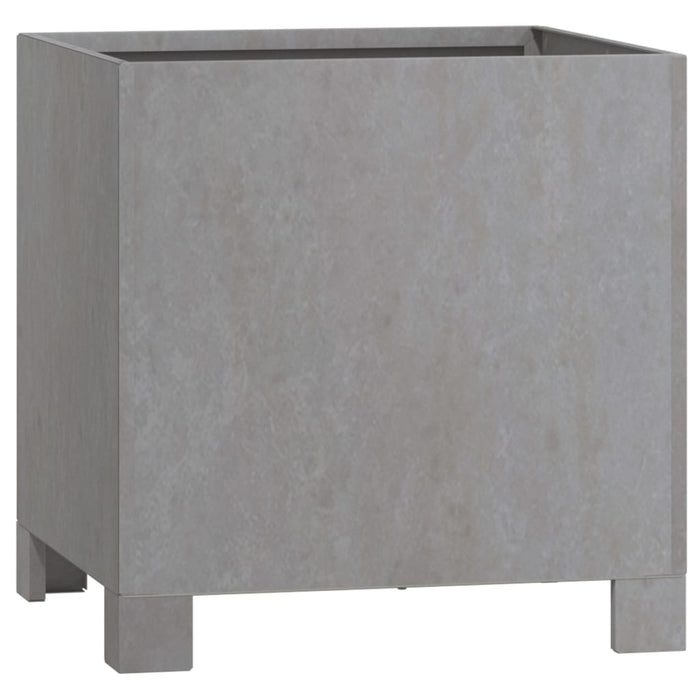 Vassoio fioriera aiuola rialzata piante fiori terrazza giardino con piedini arrugginiti 32 x 30 x 33 cm acciaio corten marrone 02_0038178