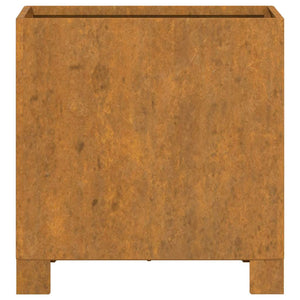Fioriera con Gambe Ruggine-Vaso-Contenitore per Piante 30x30x30 cm Acciaio Corten