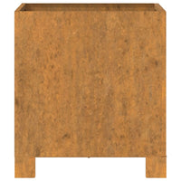 Vassoio fioriera aiuola rialzata piante fiori terrazza giardino con piedini arrugginiti 32 x 30 x 33 cm acciaio corten marrone 02_0038178