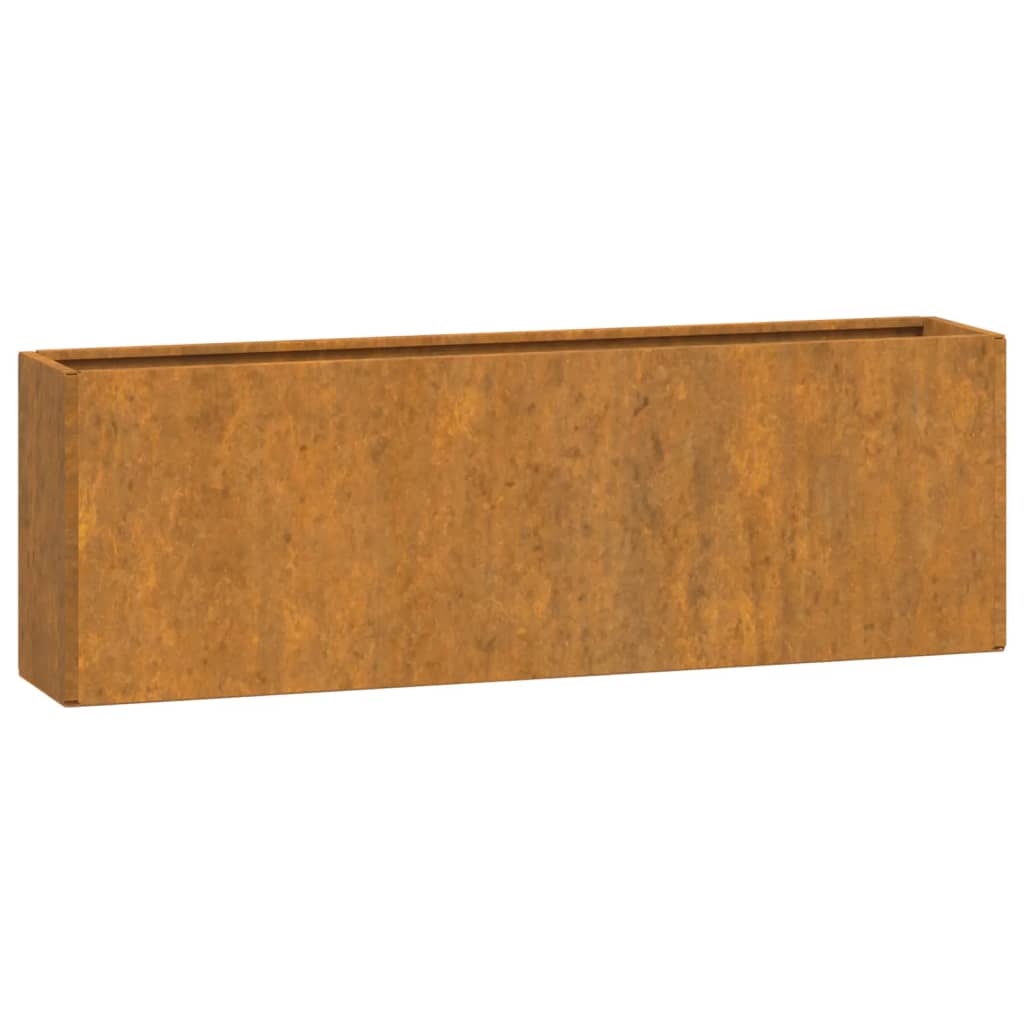 Fioriere da Parete 2 pz Ruggine in Acciaio Corten 53x10x17 cm 823686
