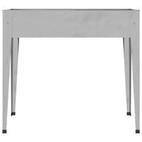 Set di 2 fioriere per aiuole rialzate, piante, fiori, giardini, terrazze, acciaio zincato, argento 02_0039007