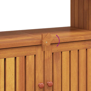 Tavolo Consolle da Giardino 80x35x75 cm Legno Massello Acacia 319696