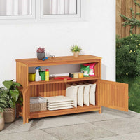 Tavolo Consolle da Giardino 110x35x75 cm Legno Massello Acaciacod mxl 102377