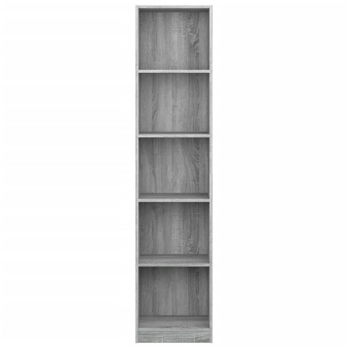 Libreria 5 Ripiani Grigio Sonoma 40x24x175 cm Legno Multistrato 816069