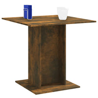 Tavolo da Pranzo rovere fumo 80x80x75 cm Legno Multistrato 825822