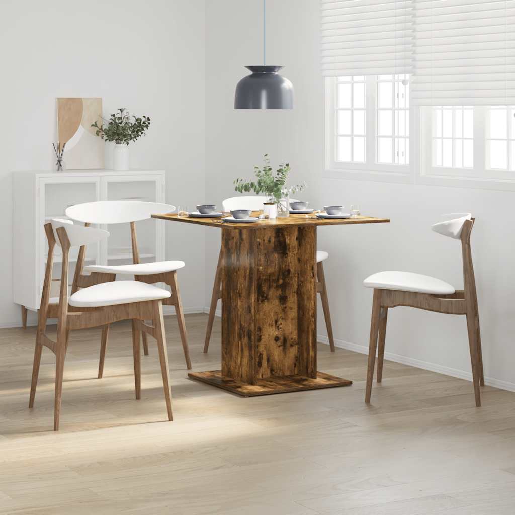 Tavolo da Pranzo rovere fumo 80x80x75 cm Legno Multistrato cod mxl 19090