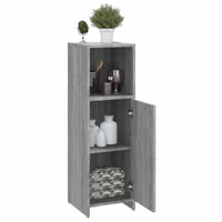 Armadietto Bagno Grigio Sonoma 30x30x95 cm in Legno Multistrato 825838