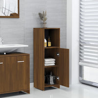 Armadietto Bagno Rovere Marrone 30x30x95cm in Legno Multistrato 825839