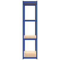 Scaffali a 4 Ripiani 3 pz Blu in Acciaio e Legno Multistrato 3154139