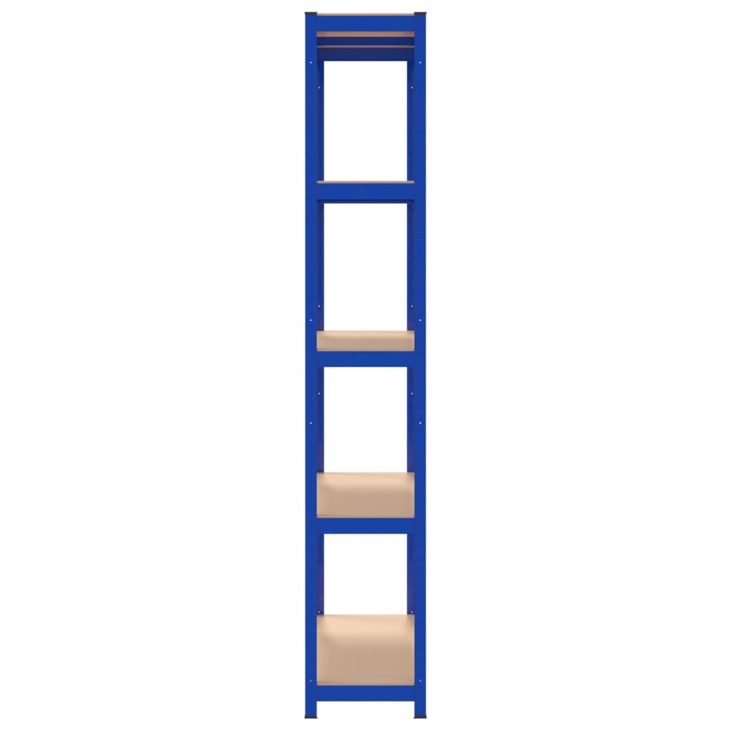 Scaffali a 5 Ripiani 3 pz Blu in Acciaio e Legno Multistrato 3154166