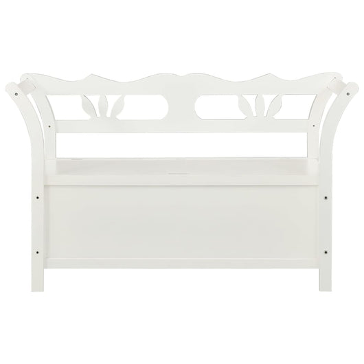 Panca bianca 107 x 45 x 75,5 cm in legno massello di abete 02_0010870