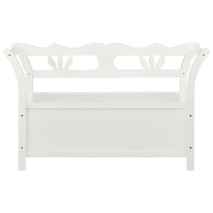 Panca Bianca 107x45x75,5 cm Legno Massello di Abetecod mxl 129423