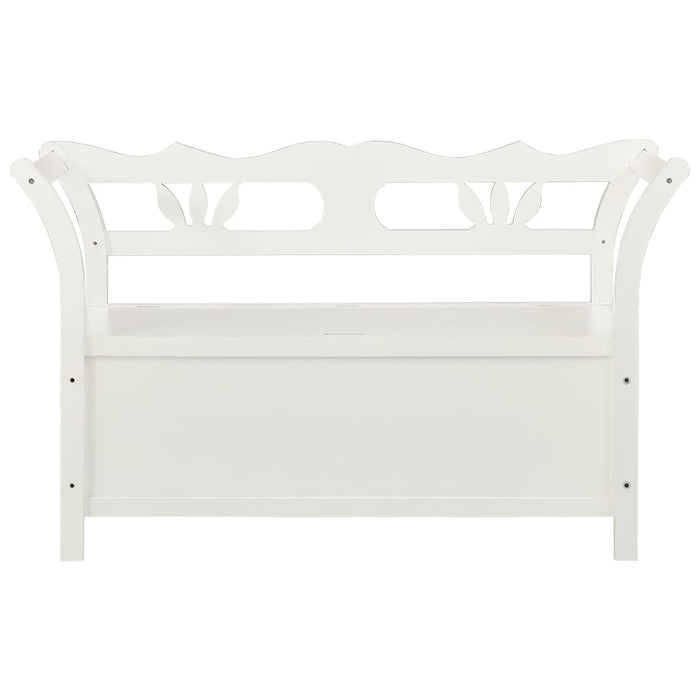 Panca Bianca 107x45x75,5 cm Legno Massello di Abetecod mxl 129423