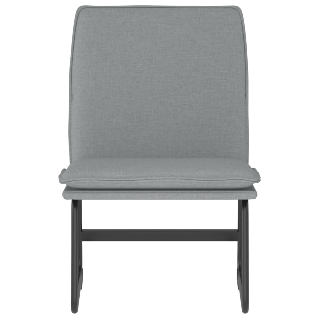 Sedia Lounge Grigio Chiaro 52x75x76 cm in Tessuto 351312