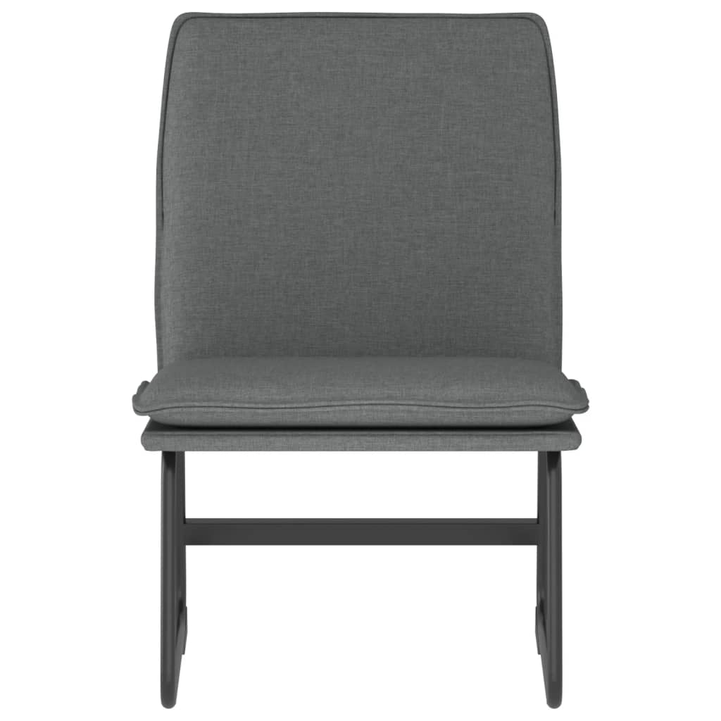 Sedia Lounge Grigio Scuro 52x75x76 cm in Tessuto cod mxl 5596