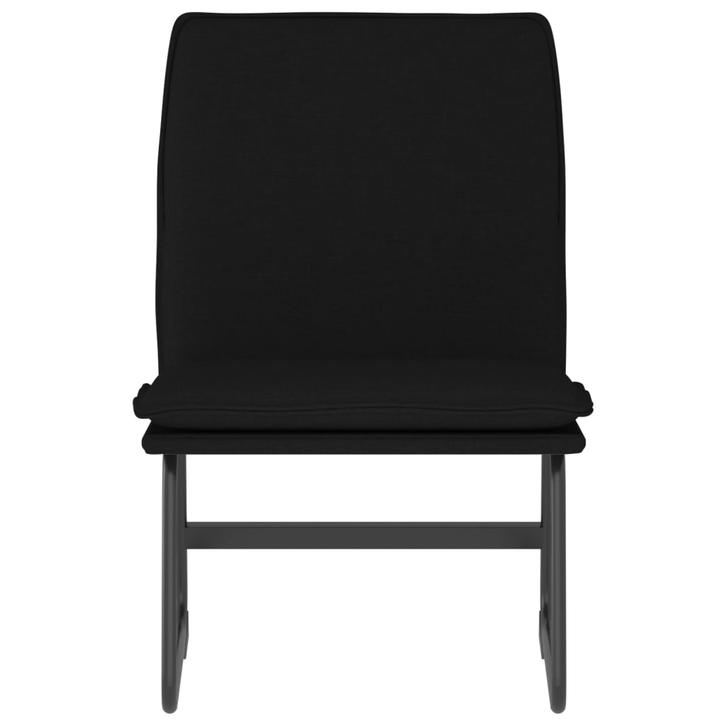 Sedia Lounge Nera 52x75x76 cm in Tessuto 351314