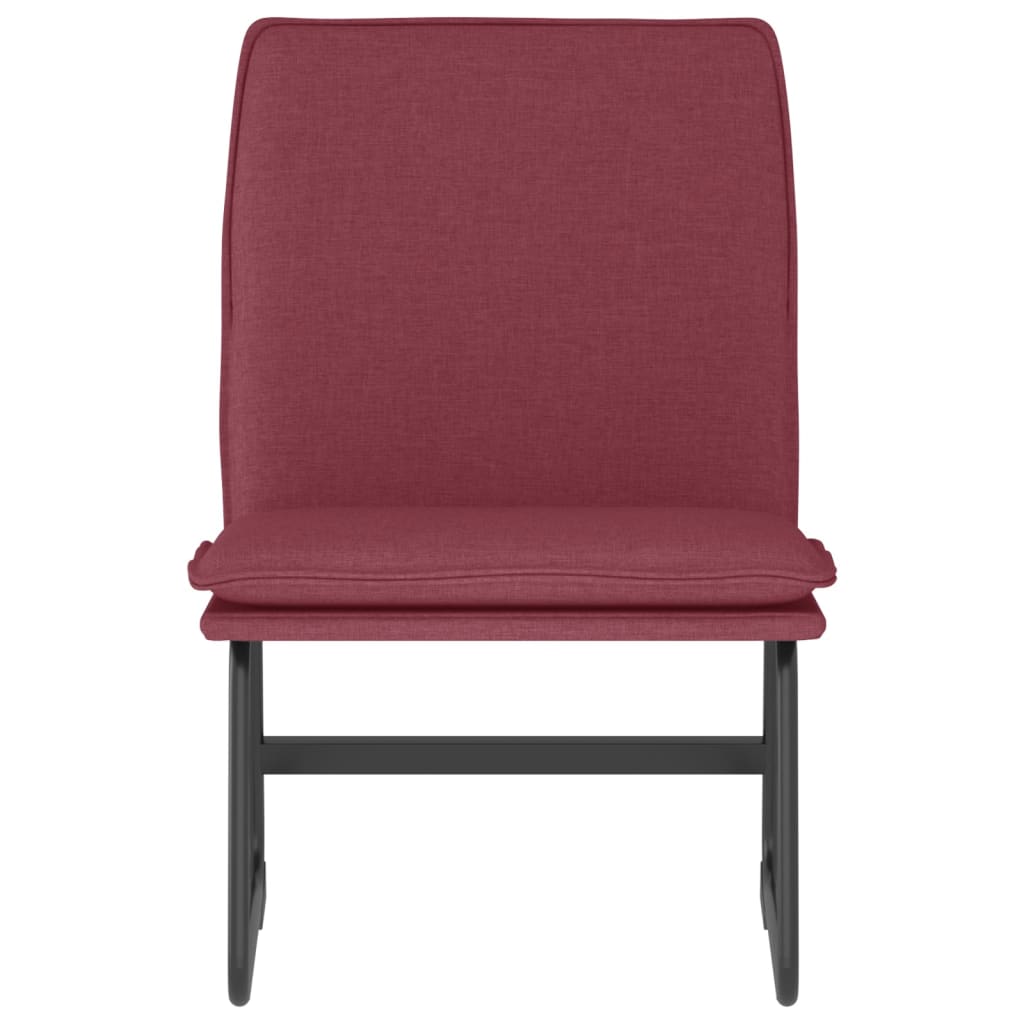 Sedia Lounge Rosso Vino 52x75x76 cm in Tessuto 351315