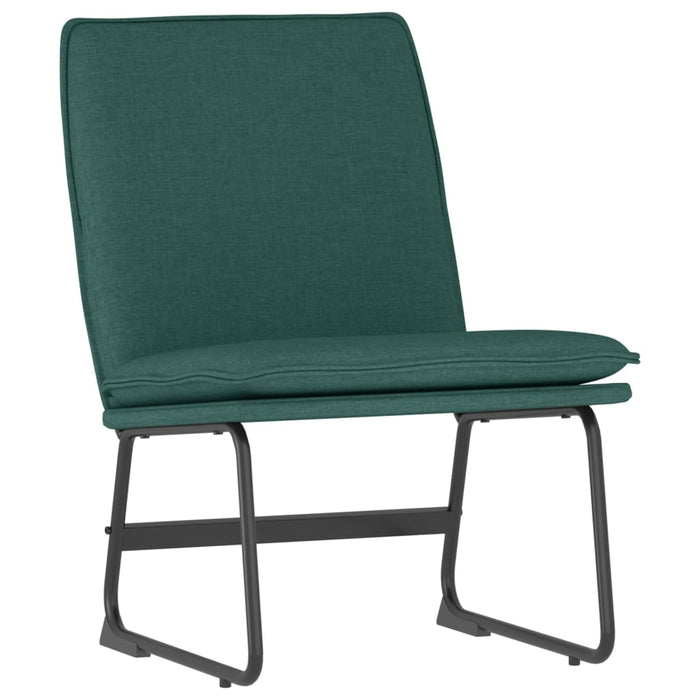 vidaXL Sedia Lounge Verde Scuro 52x75x76 cm in Tessuto