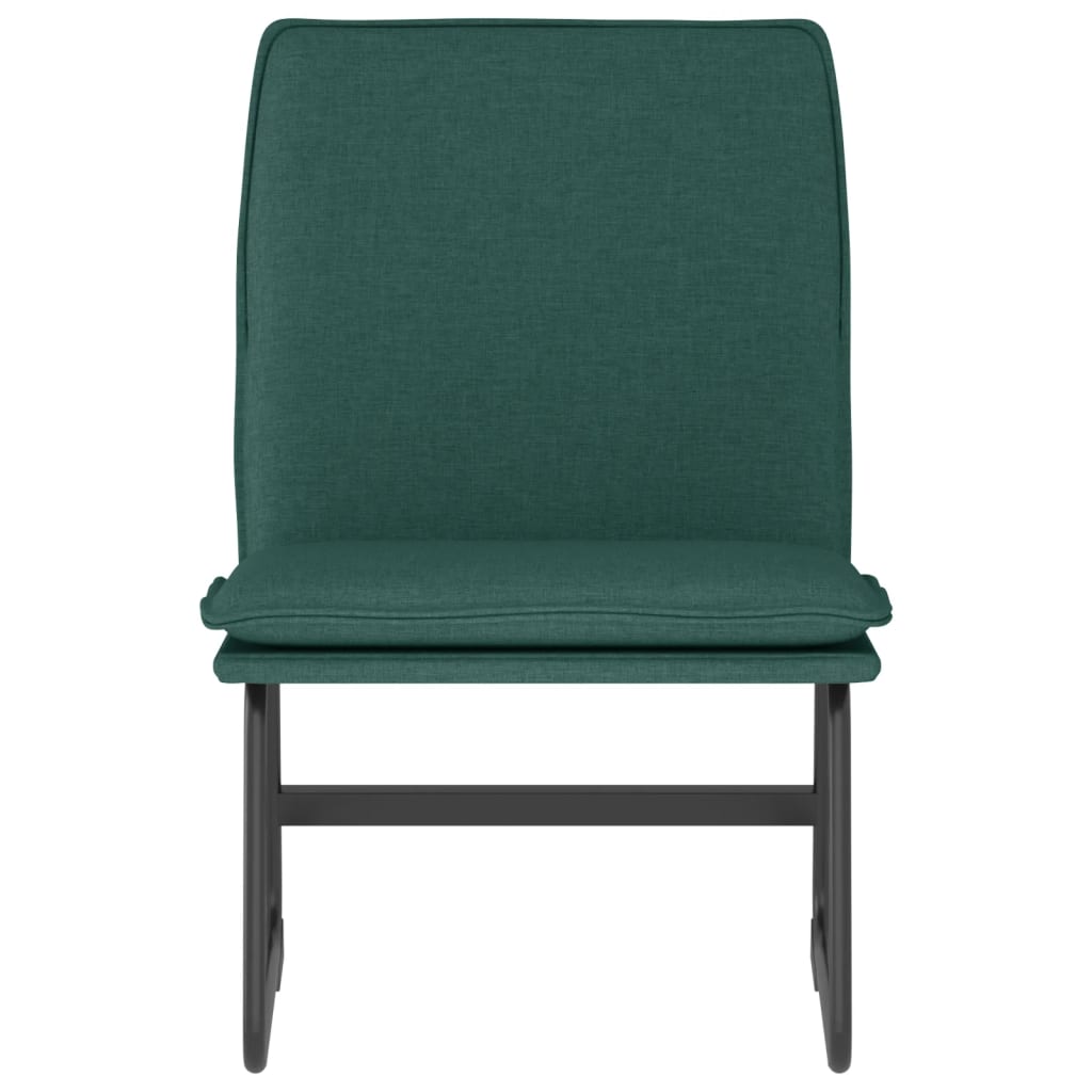 vidaXL Sedia Lounge Verde Scuro 52x75x76 cm in Tessuto