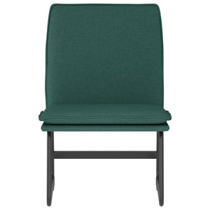 vidaXL Sedia Lounge Verde Scuro 52x75x76 cm in Tessuto
