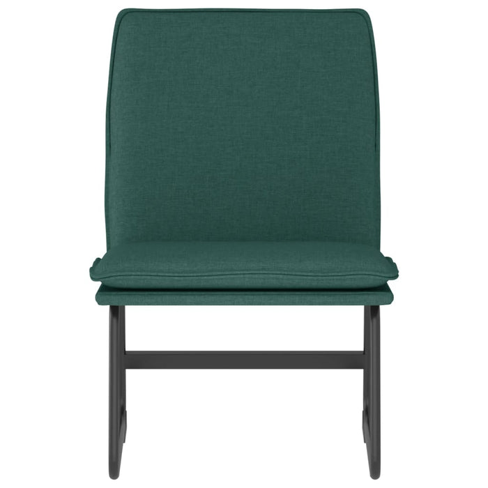 vidaXL Sedia Lounge Verde Scuro 52x75x76 cm in Tessuto