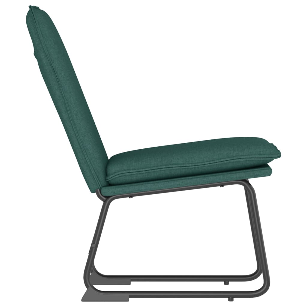Sedia Lounge Verde Scuro 52x75x76 cm in Tessuto 351316