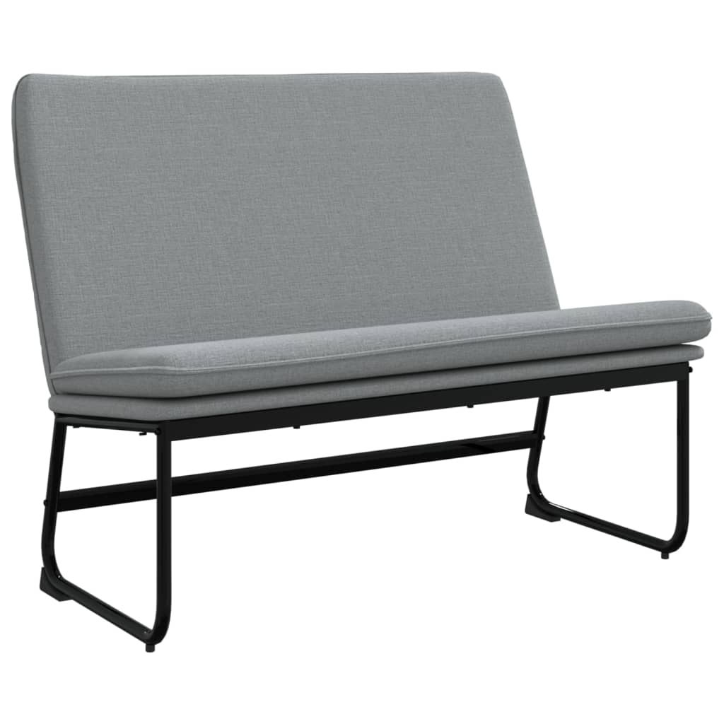 Panca 100 x 75 x 76 cm tessuto grigio chiaro 02_0010496