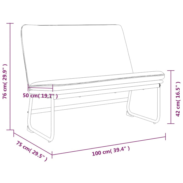 Panca 100 x 75 x 76 cm tessuto grigio chiaro 02_0010496