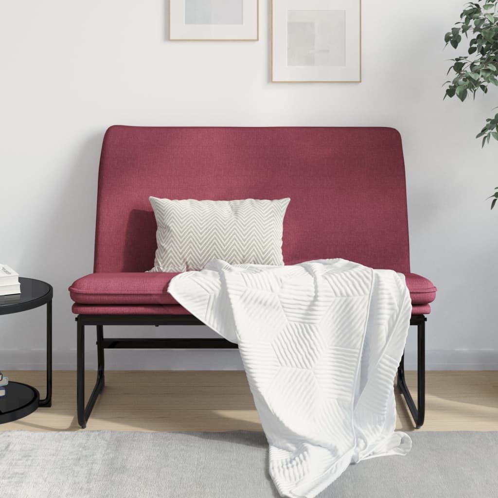 Panca Rosso Vino 100x75x76 cm in Tessuto 351324