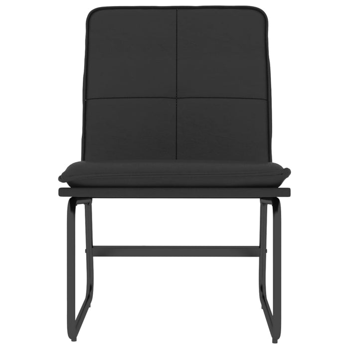 Sedia Lounge Nera 54x75x76 cm in Similpelle 351330