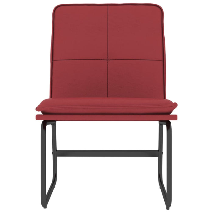 Sedia Lounge Rosso Vino 54x75x76 cm in Similpelle 351334