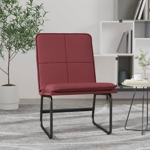 Sedia Lounge Rosso Vino 54x75x76 cm in Similpelle 351334