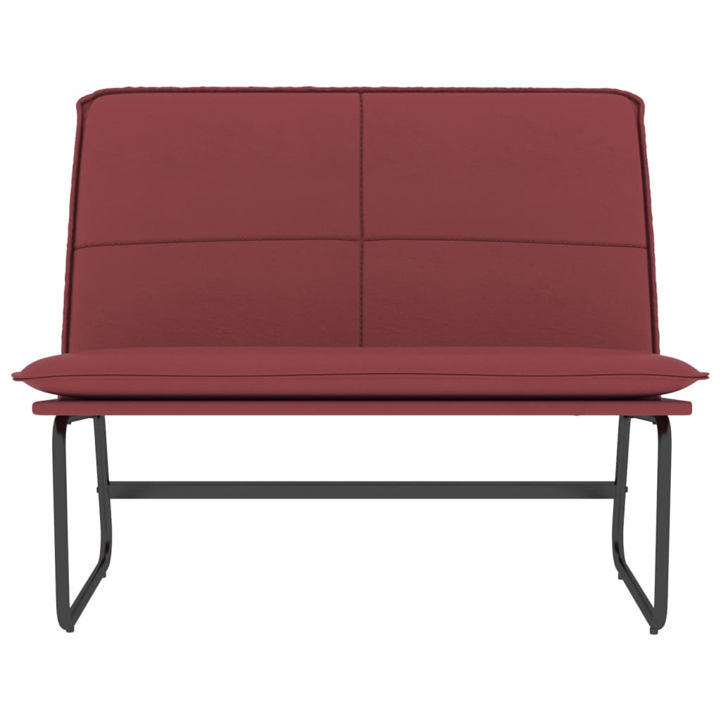 vidaXL Panca Rosso Vino 100x75x76 cm in Similpelle