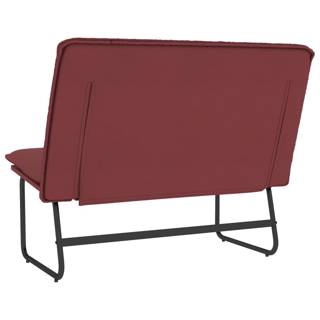vidaXL Panca Rosso Vino 100x75x76 cm in Similpelle