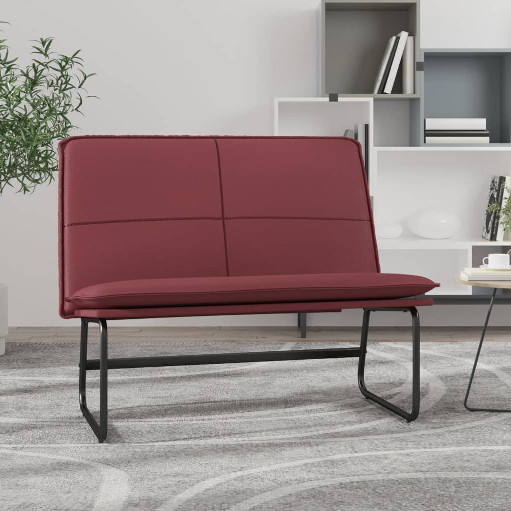 vidaXL Panca Rosso Vino 100x75x76 cm in Similpelle