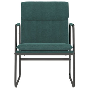 Sedia Lounge Verde Scuro 55x64x80 cm in Tessuto 351346