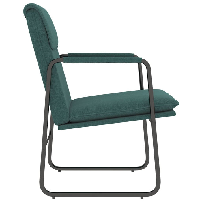 Sedia Lounge Verde Scuro 55x64x80 cm in Tessuto 351346