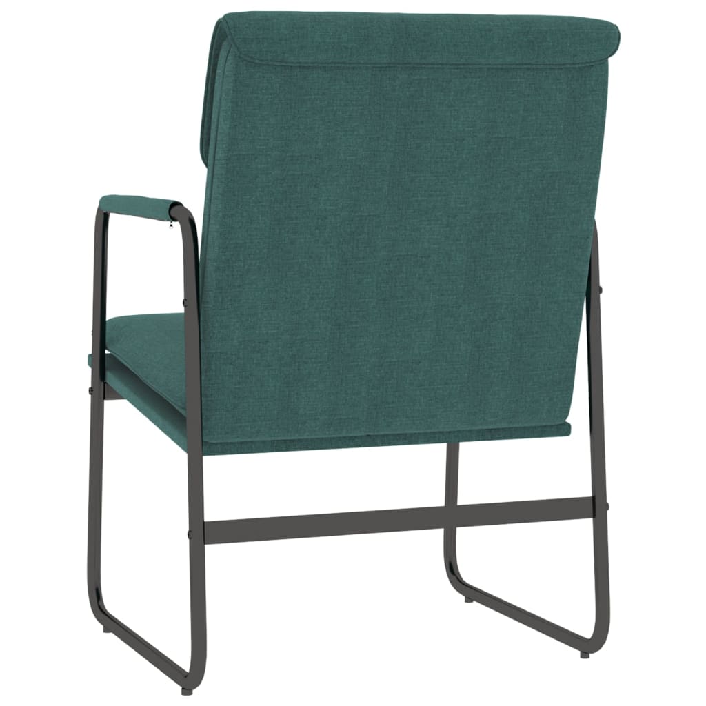 Sedia Lounge Verde Scuro 55x64x80 cm in Tessuto 351346