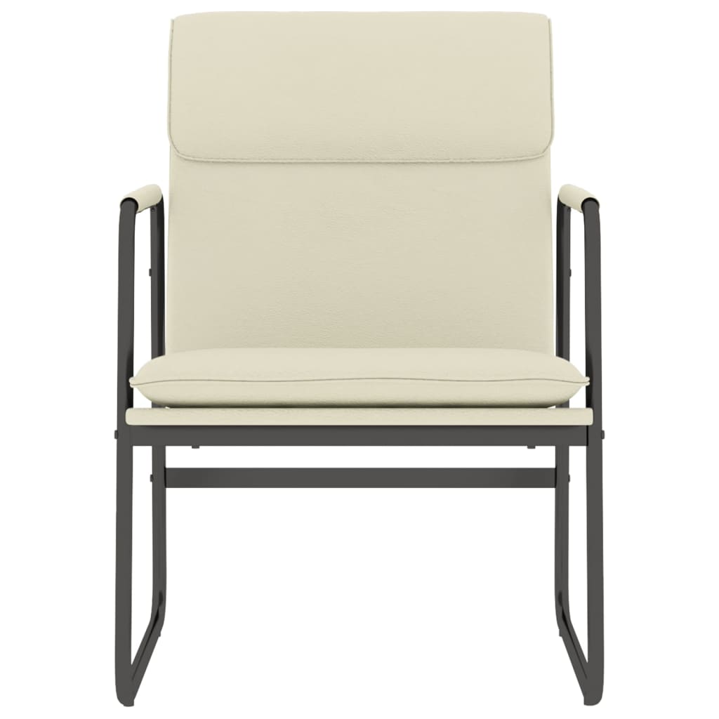 Sedia Lounge Crema 55x64x80 cm in Similpelle cod mxl 14225